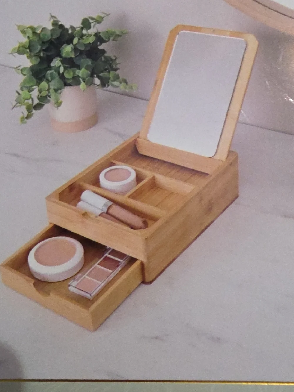 thinkspace Bamboo Beauty Organizer - Natural Bamboo